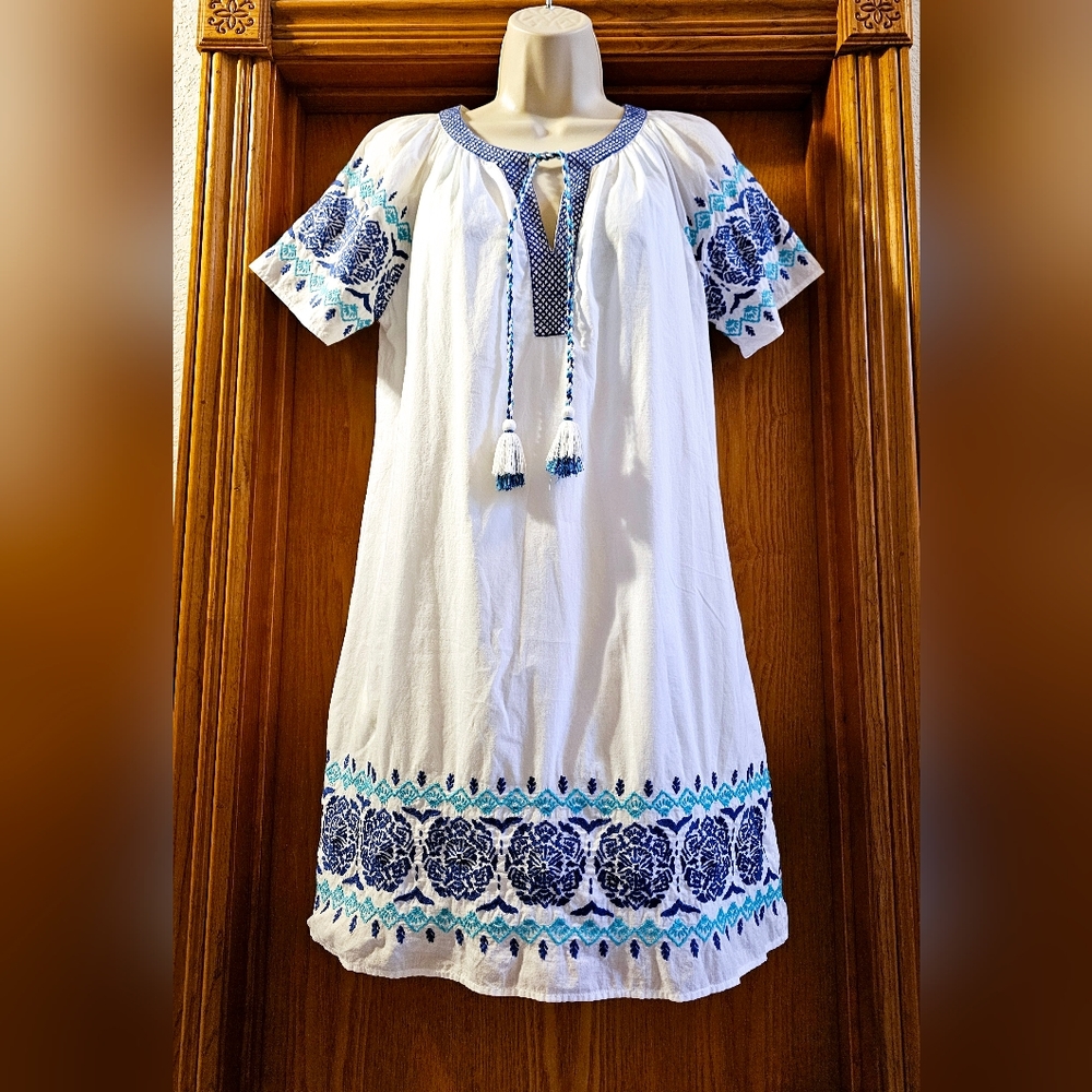 Vineyard Vines Embroidered Tassel Dress XS